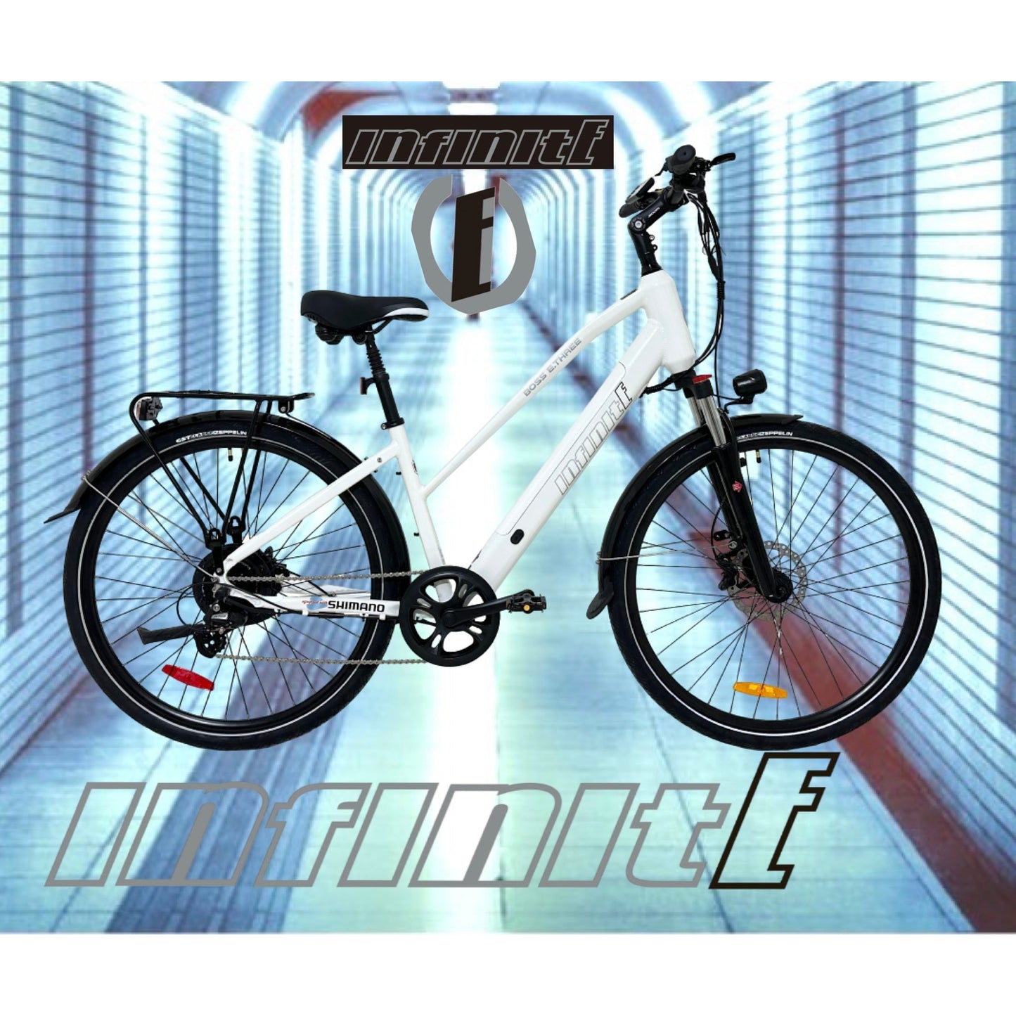 2025 InfinitE DRIVE SYSTEMS BOSS E.THREE CITY HYBRID 700C 3rd GEN EBIKE UL CERTIFIED