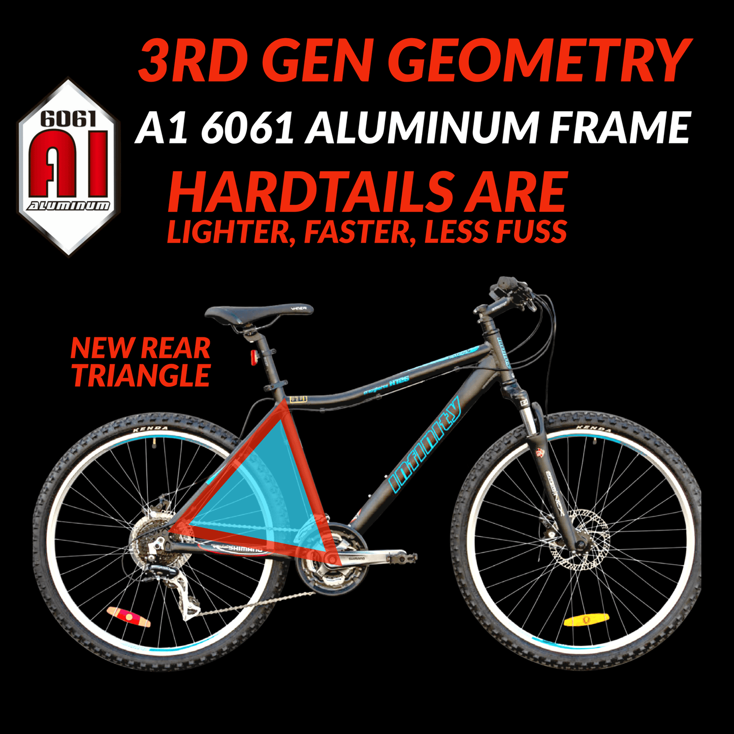2025 Infinity 3rd GENERATION Crazyhorse HT26 Plateau SHIMANO 21-Speed With Front Suspension