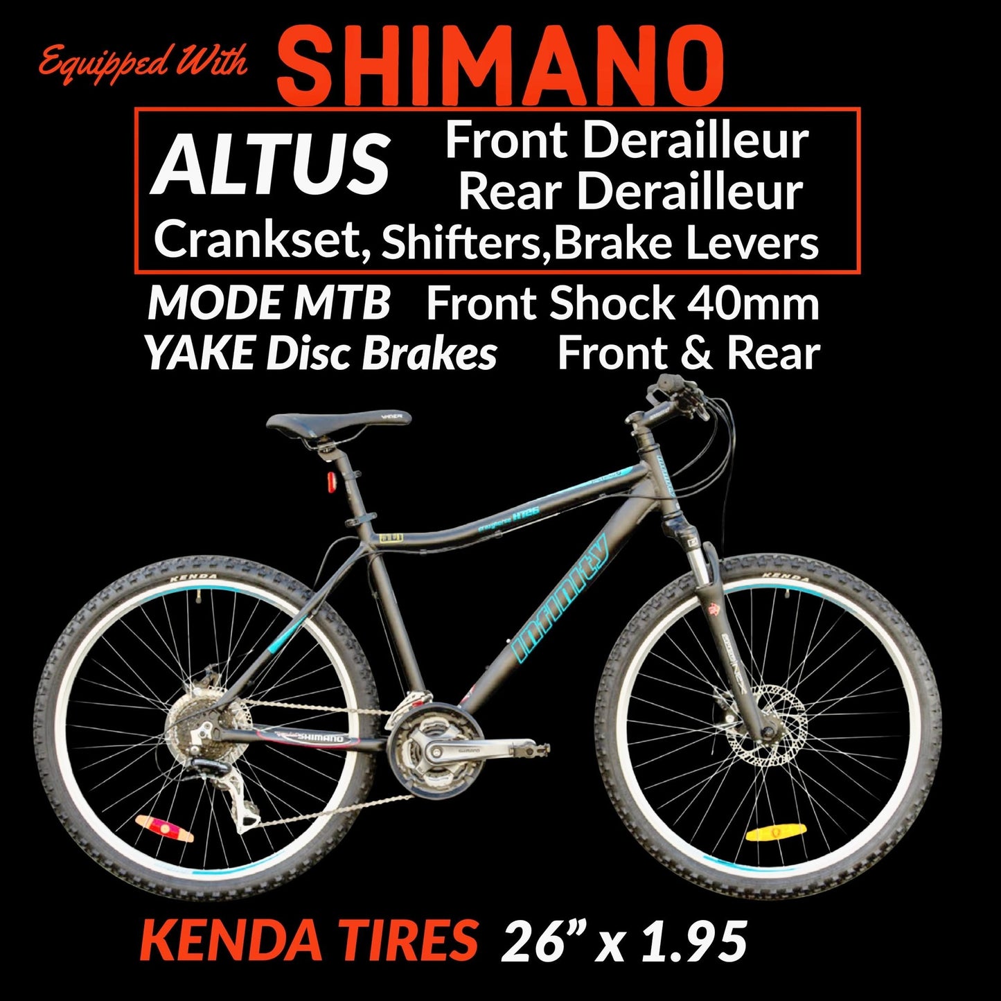 2025 Infinity 3rd GENERATION Crazyhorse HT26 Plateau SHIMANO 21-Speed With Front Suspension