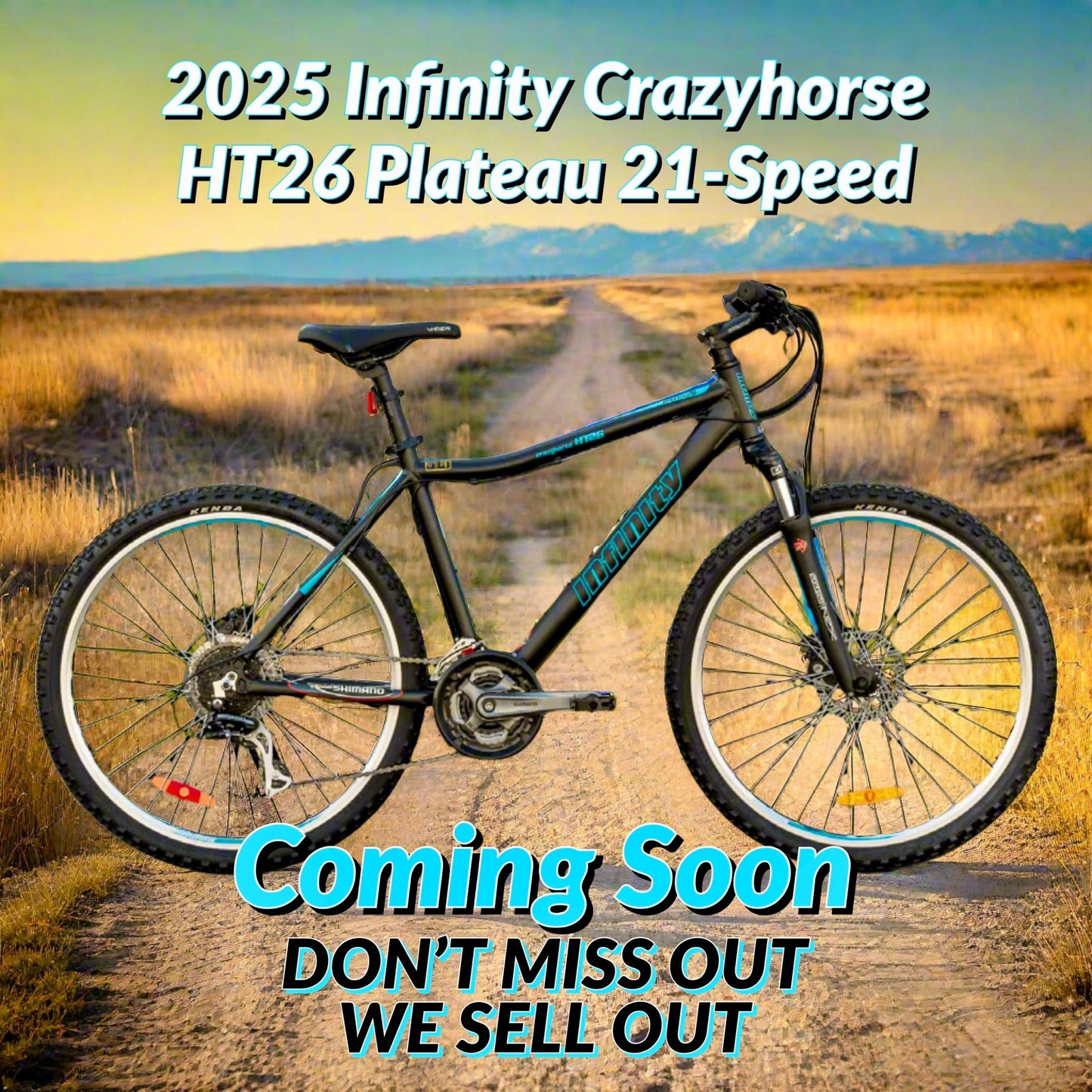 2025 Infinity 3rd GENERATION Crazyhorse HT26 Plateau SHIMANO 21-Speed With Front Suspension