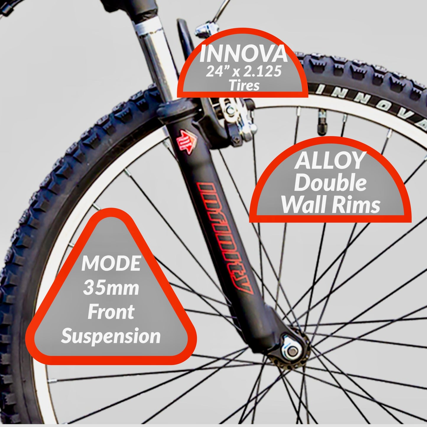 2025 Infinity Crazyhorse MTB HT24 Incline Unisex  21-Spd Shimano With Mode Front Suspension