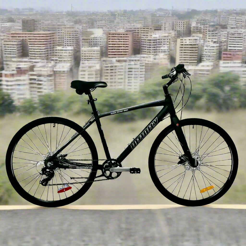 2025 Infinity Step Over Unisex BOSS.three City Hybrid 700c  7-Speed Dual Disc