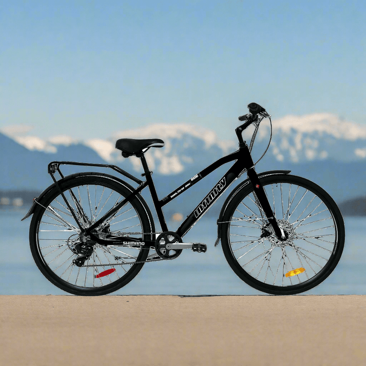 2025 Infinity Step Thru Unisex BOSS.three 7-Speed Dual Disc 700c Comfo ...